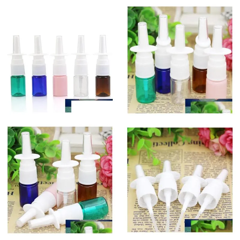 Packing Bottles Wholesale 5Ml Nasal Spray Bottle Direct Injection Sprayer Pet Plastic Atomizer Cosmetic Mist Nose Refillable Office Sc Dhawa