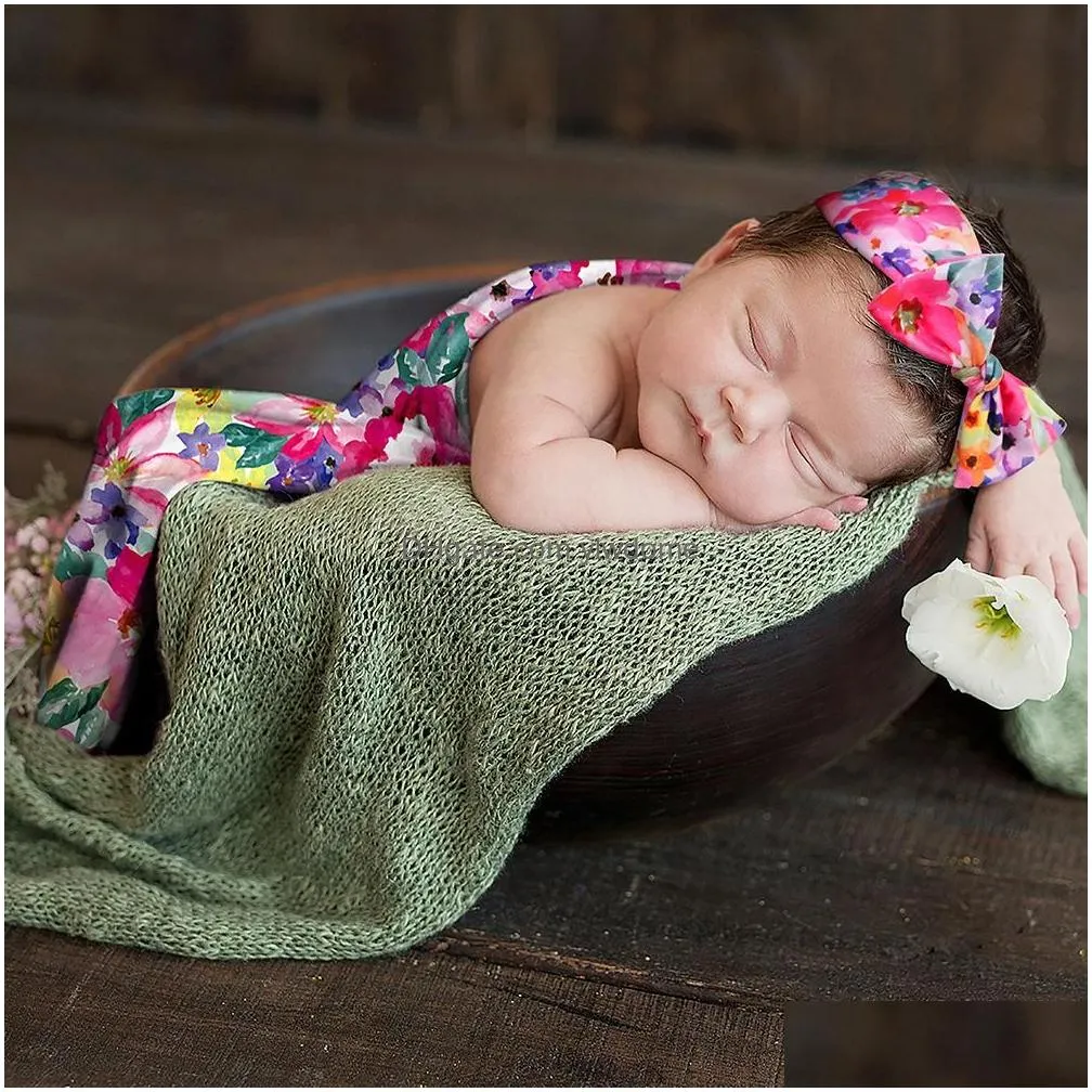 Blankets & Swaddling A877 Florals Baby Muslin Ddle Wrap Blanket Wraps Blankets Nursery Bedding Towelling Infant Wrapped Cloth With Diy Dhabg