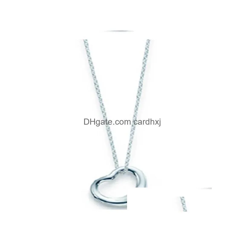 Pendant Necklaces Charm Gift 100% 925 Sier Love And Key Cross Pendant Necklace Rose Gold White Jewelry Match World Fit Jewelry3917441 Dhoyx