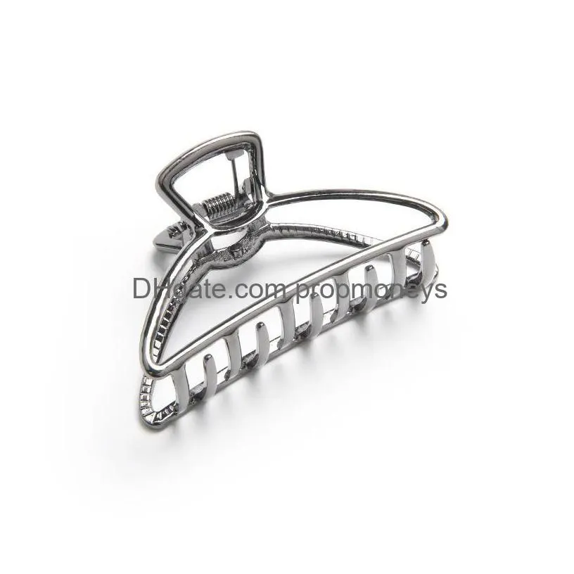 Hair Accessories Geometric Large New Alloy Metal Grab Hair Adt Hairpin Claw Clip Accessories Geometry Simple1 Baby, Kids Maternity Acc Dhvpb