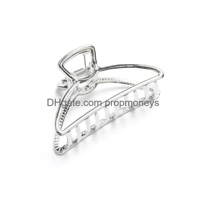 Hair Accessories Geometric Large New Alloy Metal Grab Hair Adt Hairpin Claw Clip Accessories Geometry Simple1 Baby, Kids Maternity Acc Dhvpb