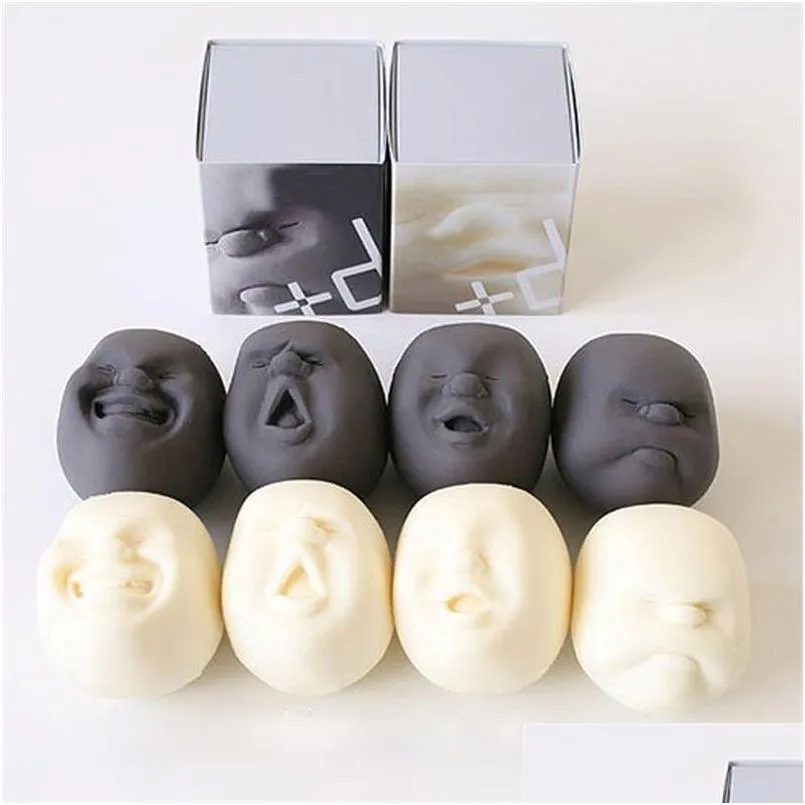 Novelty Games 4Pcs/Lot Vent Human Face Ball Anti- Of Japanese Design Cao Maru Caomaru 220325 Toys Gifts Novelty Gag Toys Dhmnk