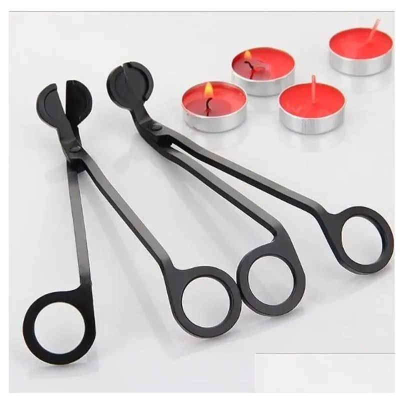 stainless steel candle wick trimmer oil lamp trim scissor tijera tesoura cutter snuffer hook clipper