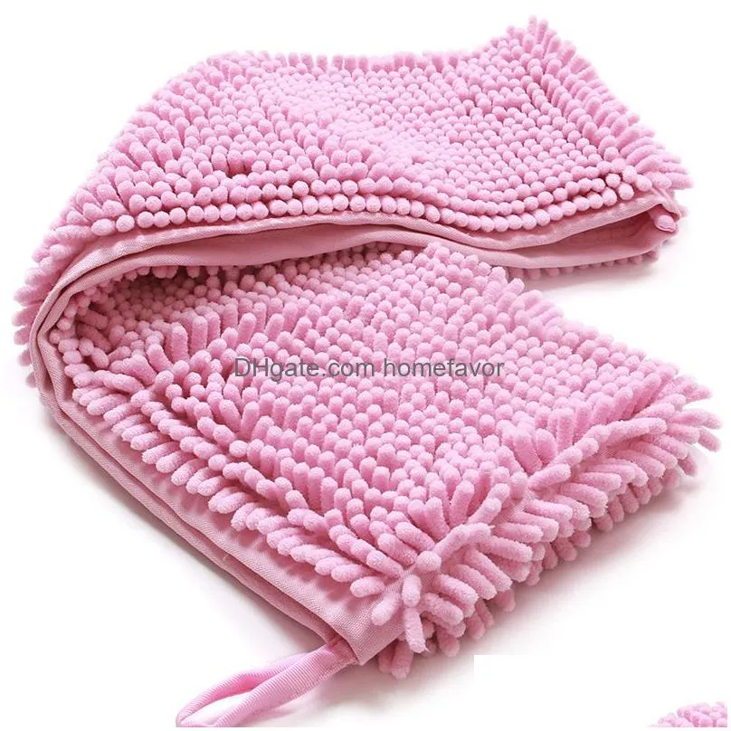 pet bath towel quick fast drying absorbent cat dog bath blanket fiber chenille grooming towels puppy dog cleaning gloves 60x35cm