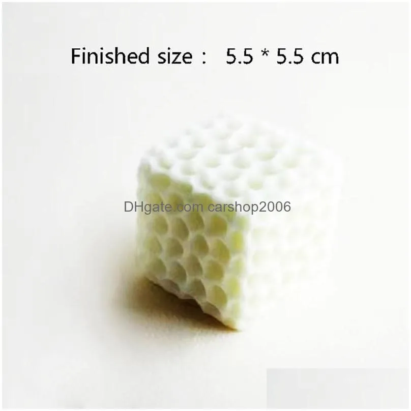 craft tools cube honeycomb scented candle plaster silicone mold food grade chocolate mousse 3d shape molds wedding gift home