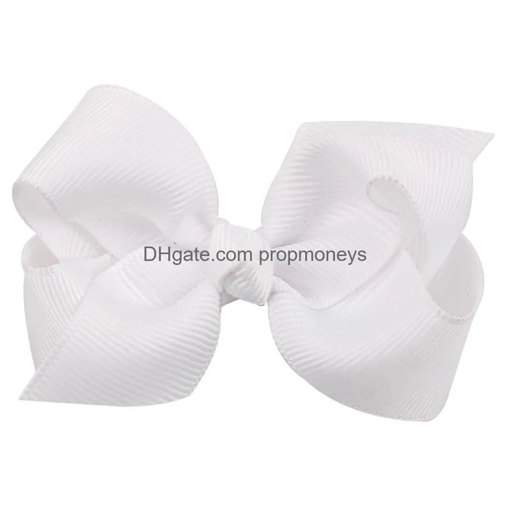 Hair Accessories Hair Bows Hairpins Korean 3 Inch Grosgrain Ribbon Hairbows Baby Girl Accessories With Clip Boutique Ties Baby, Kids M Dhfsc