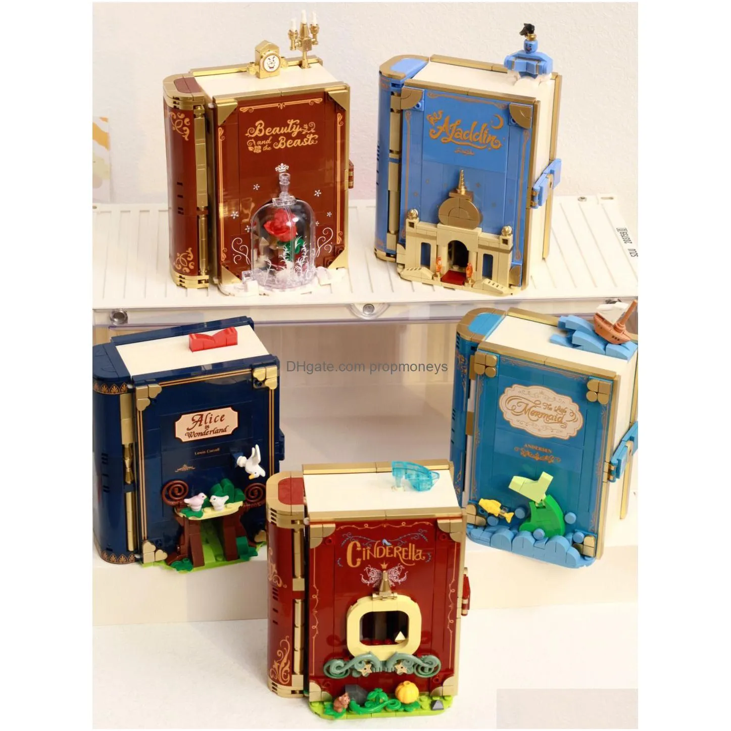 Blocks Blocks Moc Fairytale Town Series Building Magic Princess Showcase Storybook Diy Block Toy Girl Gift 230718 Toys Gifts Blocks Mo Dh57K