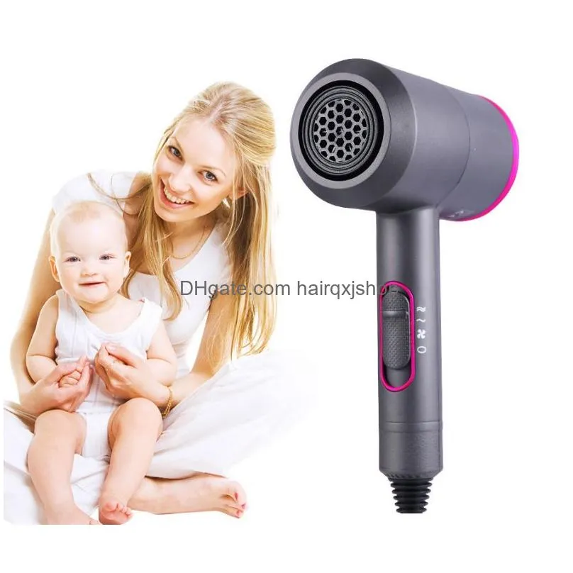 Hair Dryers Hair Dryer Negative Lonic Hammer Blower Electric Professional Cold Wind Hairdryer Temperature Care Blowdryer 23303P5910554 Dhzv2