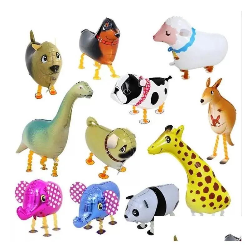 walking aluminum foil balloon birthday party decoration pet animal balloon christmas gift children toy d46