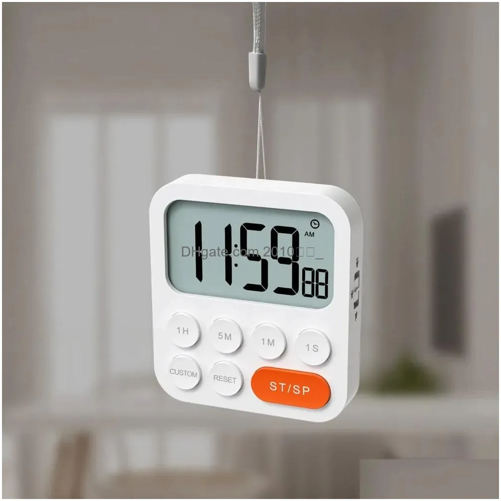 interval timer countdown clock tomato stopwatch white backlight
