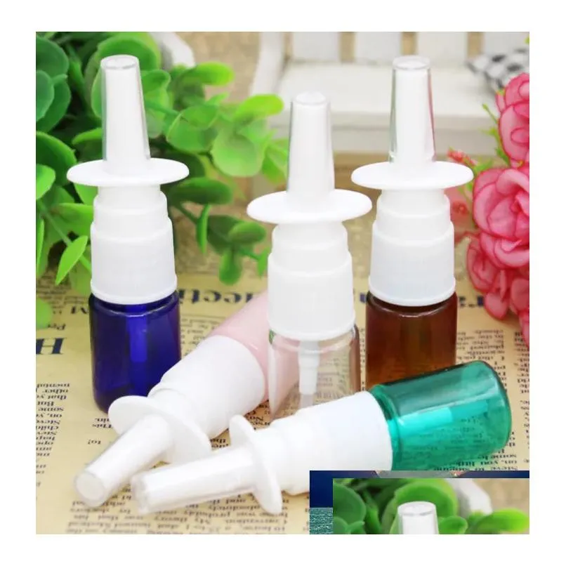 Packing Bottles Wholesale 5Ml Nasal Spray Bottle Direct Injection Sprayer Pet Plastic Atomizer Cosmetic Mist Nose Refillable Office Sc Dhawa