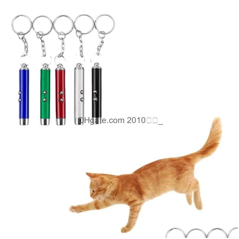 supplies home gardenmini red laser key chain funny led light pet cat toys keychain pointer pen keyring for cats training play toy