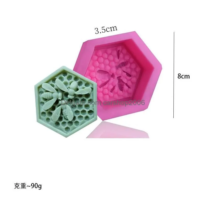 craft tools cube honeycomb scented candle plaster silicone mold food grade chocolate mousse 3d shape molds wedding gift home