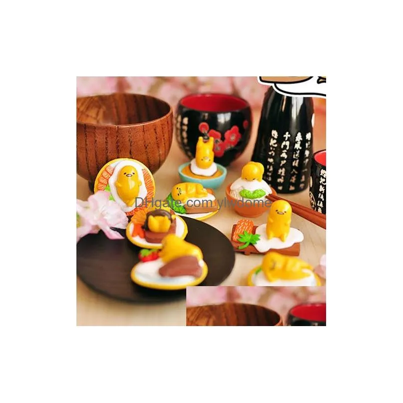 Cartoon Tv 8Pcslot Gudetama Lazy Egg Cute Mini Pvc Action Figure Ornaments Toy For Home Decoration2894667 Toys Gifts Action Figures Mo Dh0Cm