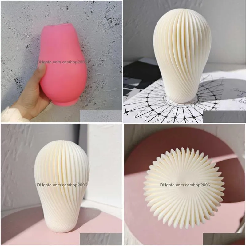 craft tools spiral balloon design candle silicone mold round twirl soy wax molds geometric swirl ball wavy mouldcraft