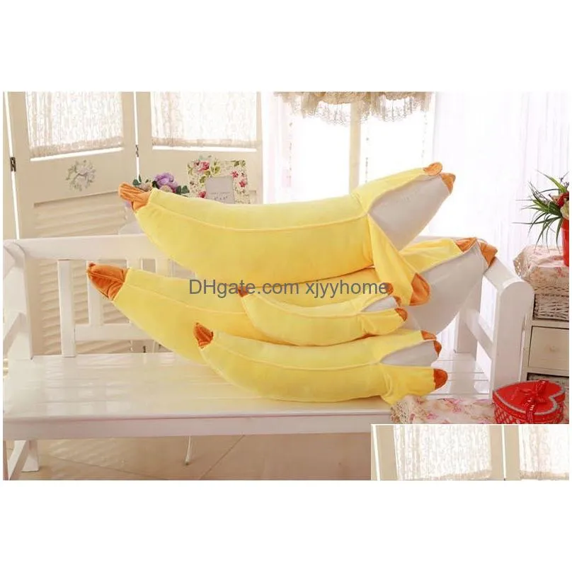 Cushion/Decorative Pillow Long Peeling Banana Pillow Cushion Cute Plush Toy Doll Decorative For Sofa Or Car Creative Home Furnishing C Dhnwk