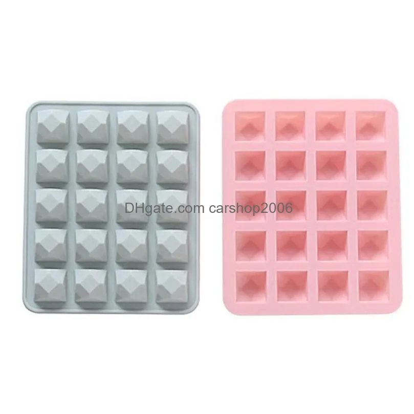 craft tools diamond shape whiskey wine ice cube diy silicone mold candy chocolate cake cream mold tray jelly pudding making lattic