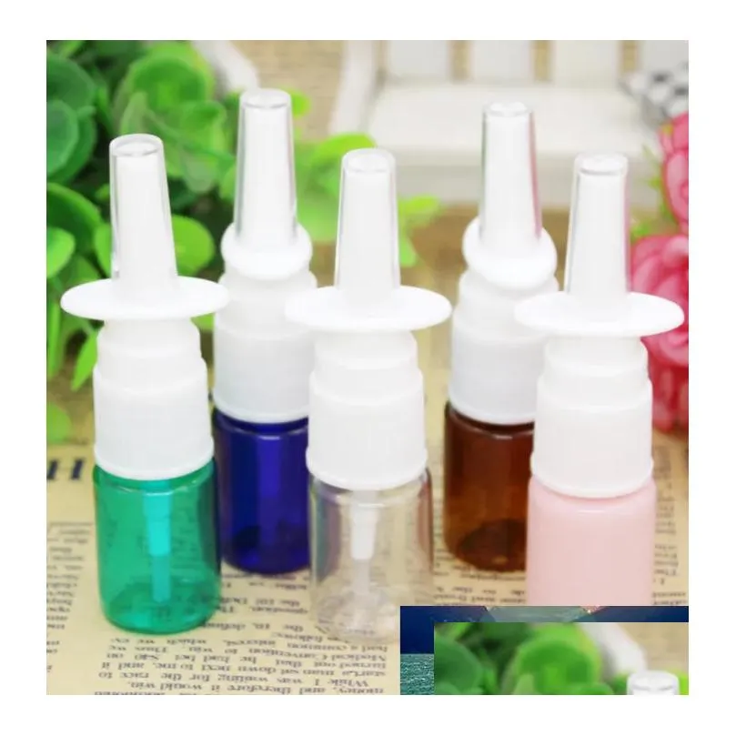 Packing Bottles Wholesale 5Ml Nasal Spray Bottle Direct Injection Sprayer Pet Plastic Atomizer Cosmetic Mist Nose Refillable Office Sc Dhawa