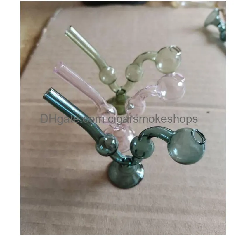 smoking pipes colorf serpentine oil burner pipe portable glass water pipes bowl thick pyrex downstem rig round of small p tabaccoshop