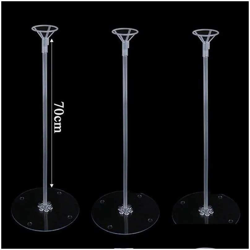 Party Decoration Party Decoration 1/3/6Pcs Balloon Stand Balloons Holder Plastic Support Base Wedding Table Decorations Baby Shower Bi Dh5Zk