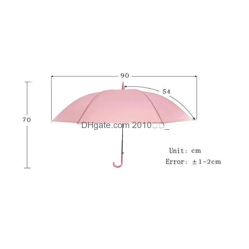 clear transparent rain umbrella pvc rain dome bubble rain sun shade long handle straight stick umbrella