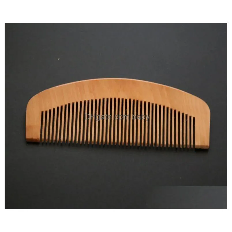 80pcs no logo 13cm handmade peach anti static hair comb for women male static natural1281594