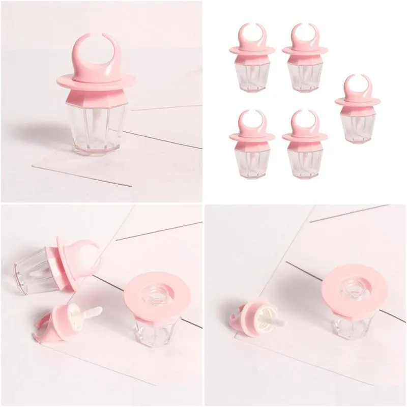 Storage Bottles & Jars 5 Pcs/Set 8Ml Empty Lip Gloss Tubes Plastic Lips Bottle Container Refillable Cosmetic Lipgloss Tube Diy Makeup Dhexc