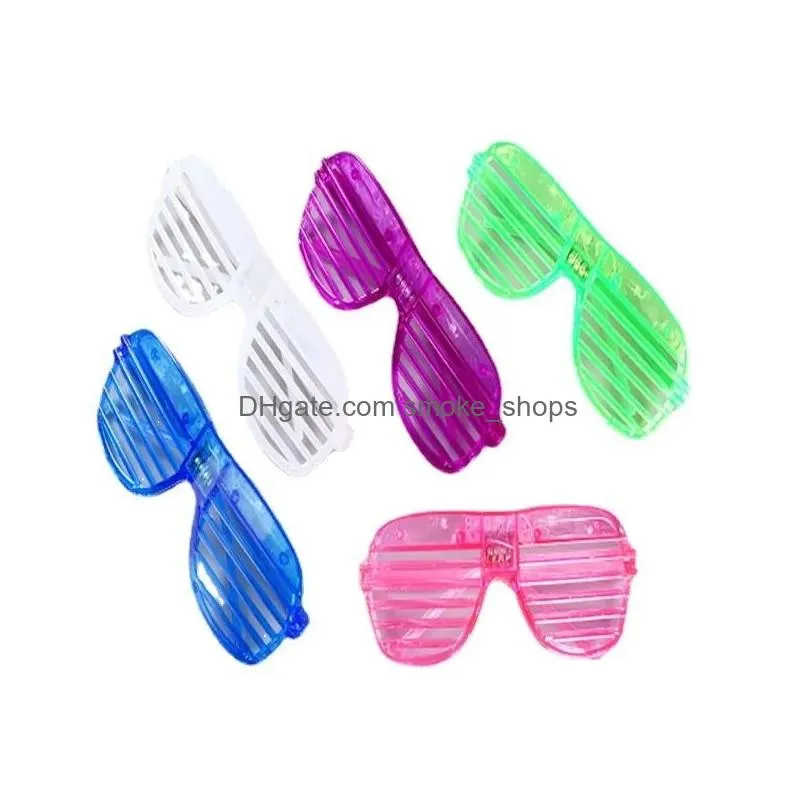 fashion shutters shape led flashing glasses light up kids toys christmas party supplies decoration glowing glasses