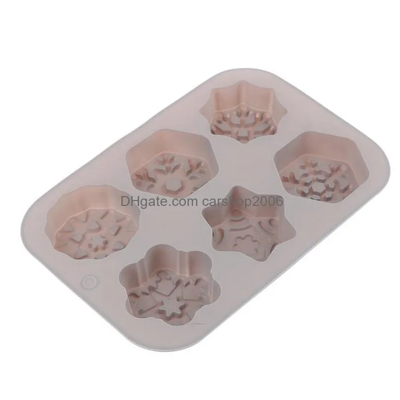 craft tools 1pc grey snowflake shape soap silicone mold christmas aroma gypsum plaster crafts mould snow candle molds