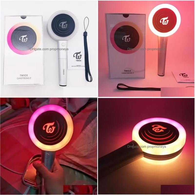 Led Rave Toy Led Rave Toy Twice Lightstick Toys With Momo Plush Dolls Gifts Ver.2 Bluetooth Korean Team Candy Bong Z Stick Light Flash Dh8La