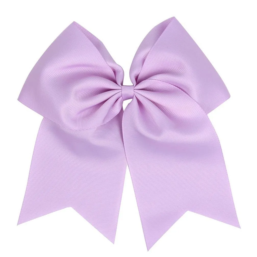 girls solid ribbon grosgrain hair bows clip with elastic hair ties bobbles cheerleading hair accessories 20pcs hc004