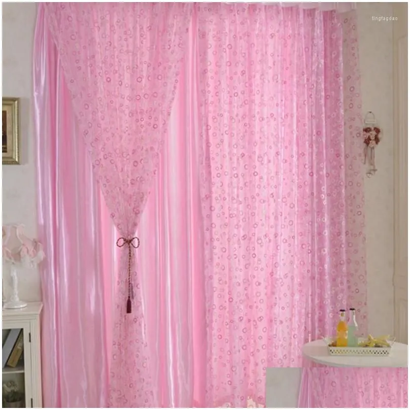 Curtain Bubble Pattern Tulle Voile French Window Curtains Door Room Drape Panel Scarf Valance Blinds Ready Made