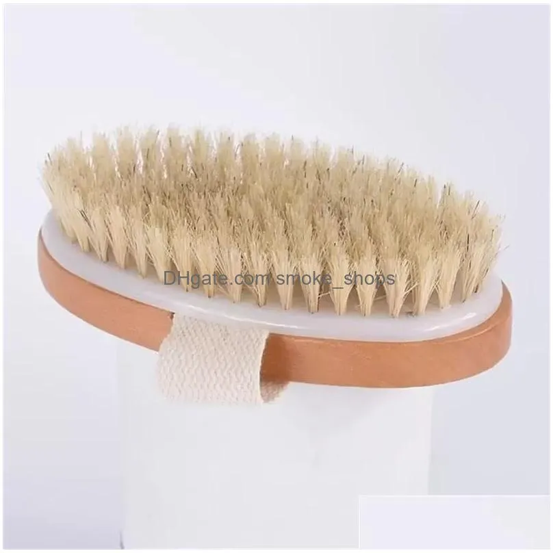 bath brush dry skin body soft natural bristle spa the brush wooden bath shower bristle brush spa body brushs without handle