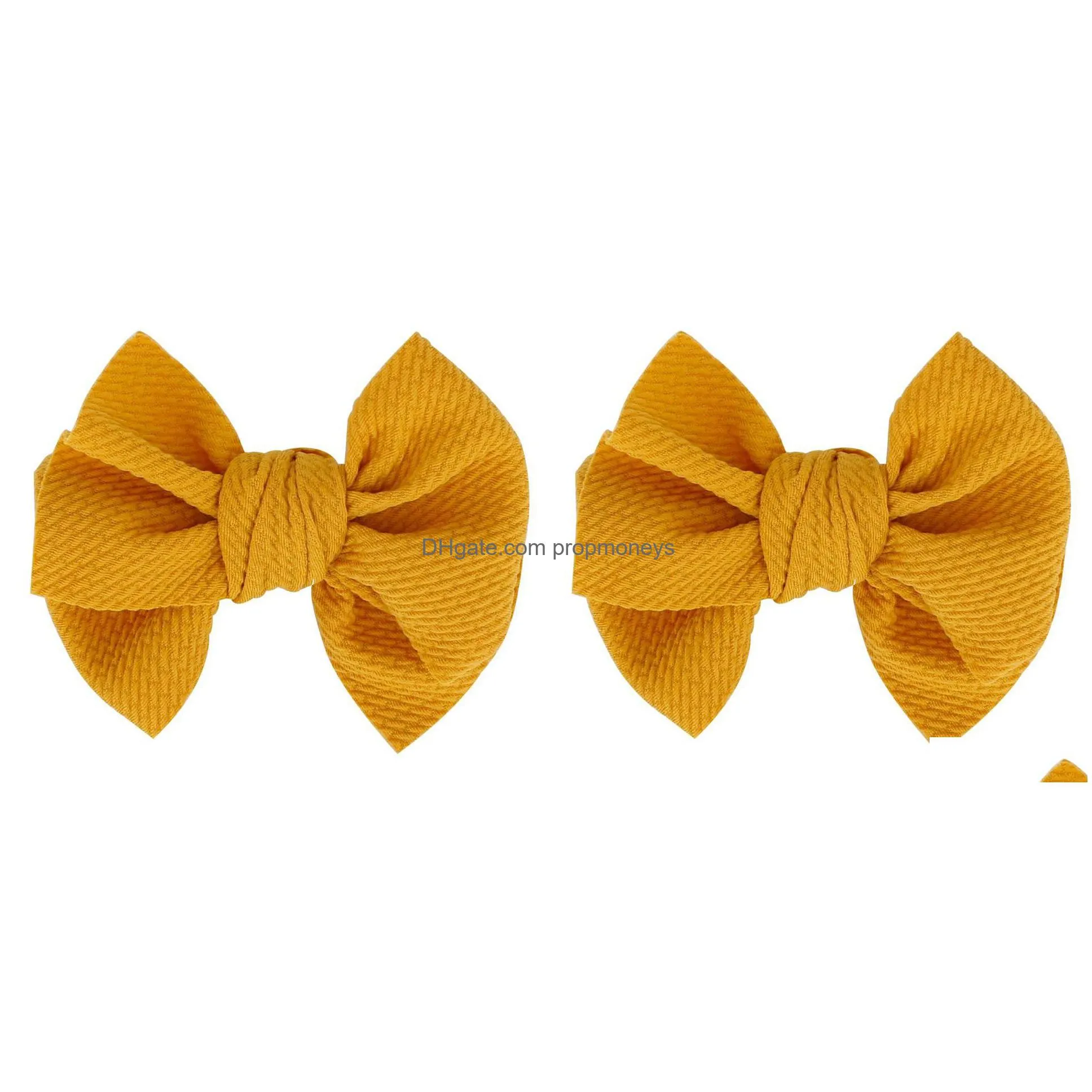 Hair Accessories Europe Baby Girls Big Bow Hair Clip Kids Bowknot Barrette 2Pcs Set Barrettes Girl Children Accessory 18 Colors Baby, Dhmw8