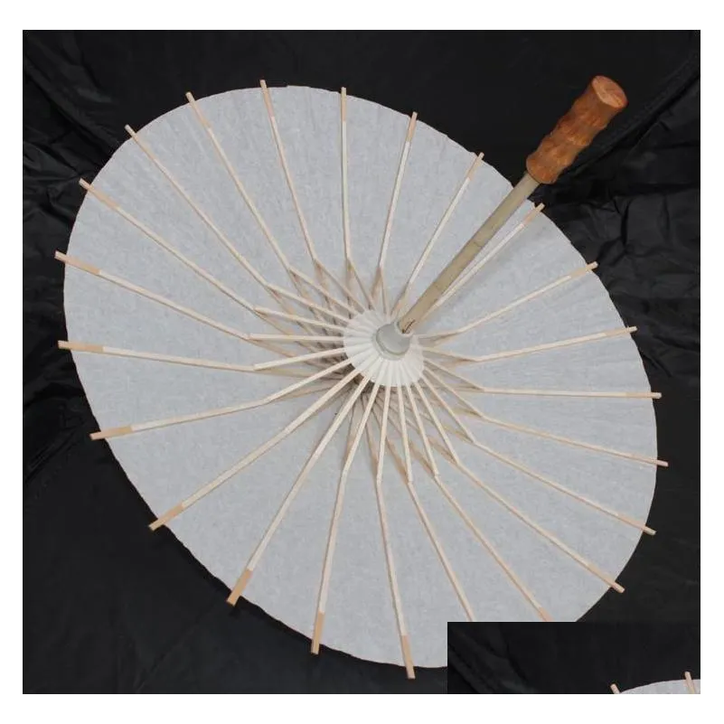 2021 bridal wedding parasols white paper umbrellas chinese mini craft umbrella 4 diameter20 30 40 60cm