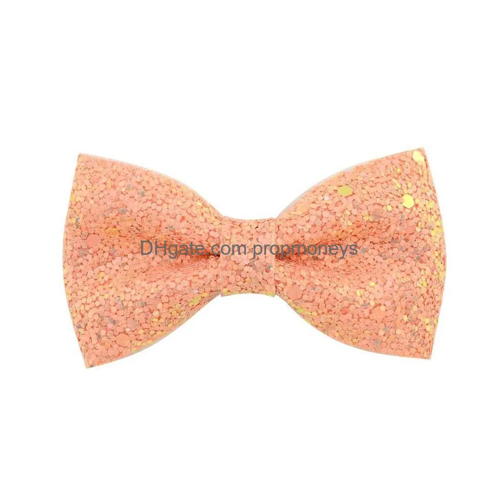 Hair Accessories 16 Color 3 Inch Glitter Hair Clips For Women Girls Boutique Handmade Kids Bow Hairpins Children Sequin Barrettes Acce Dhbux