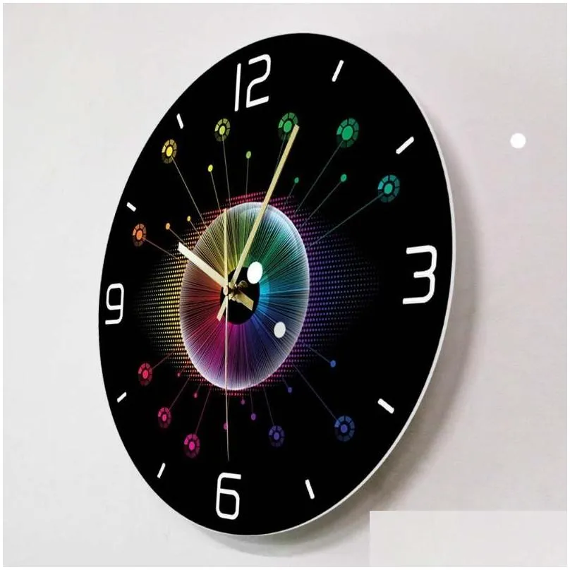 Silent Swept Optometry Clinic Hanging Wall Watch Spectrum Eye Opticianry Iris Wall Clock Ophthalmology Decor Timepieces