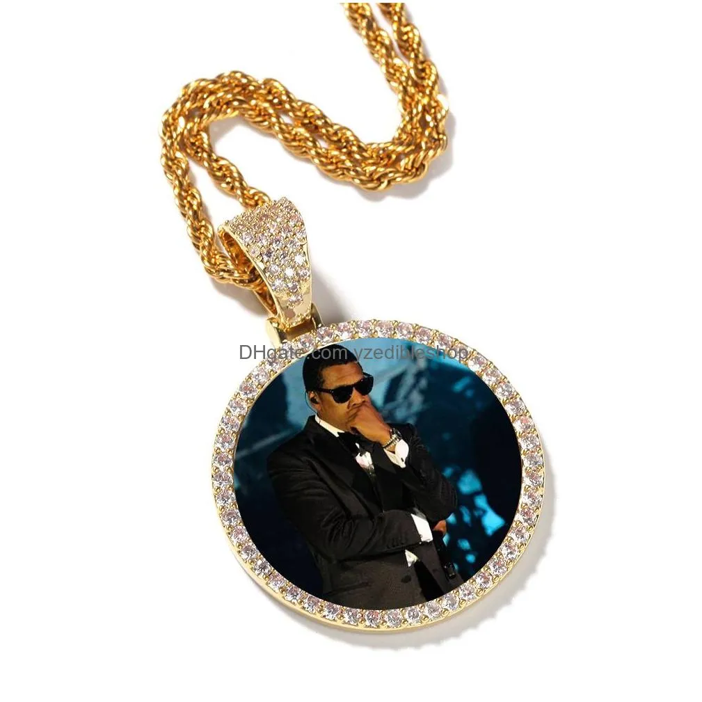 gold custom made p o with wings medallions necklace pendant cubic zircon mens hip hop jewelry