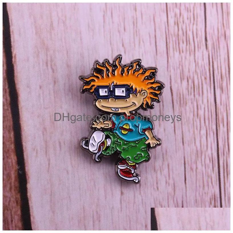 Cartoon Accessories Chuckie Finster Rugratsss Badge Cute Cartoon Red Hair Boy Brooch 90S Nostalgic Childhood Jewelry Baby, Kids Matern Dh7Ar