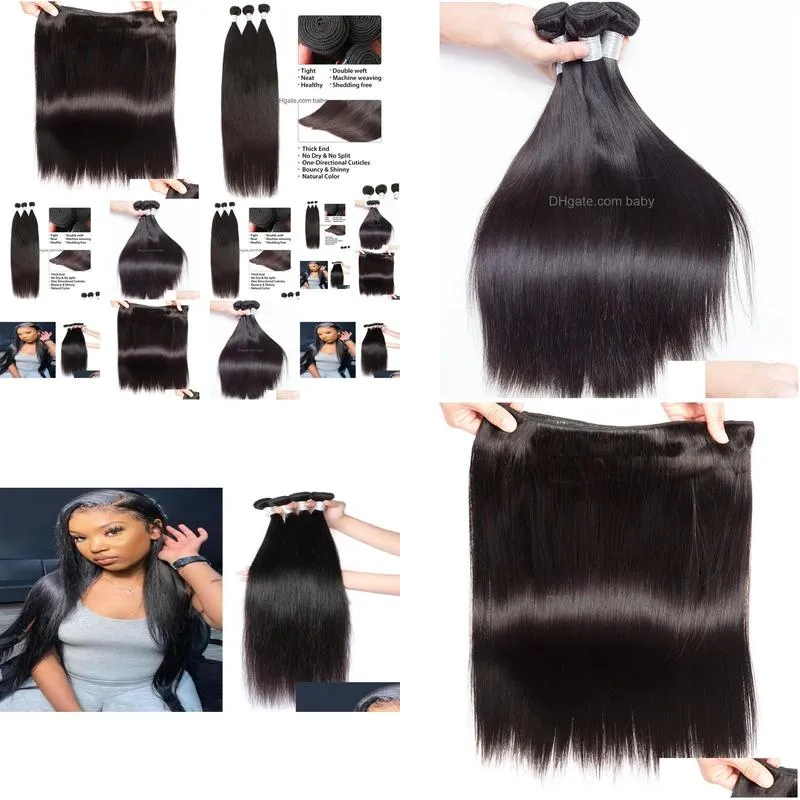 wholesale 8a brazilian human hair straight hair 30inch weave bundles5433056