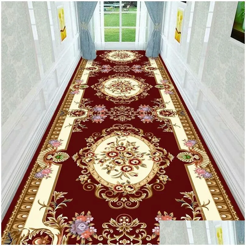 Carpets Europe Long Hallway Rugs And Carpet Non-Slip Stair Home Floor Runners Bedside El Entrance/Corridor/Aisle Home Garden Home Text Dhvnd