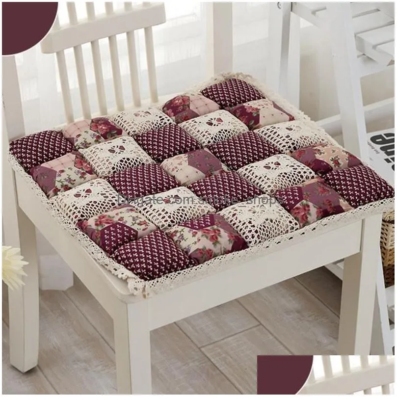 cushion/decorative pillow floral pattern chair cushion anti-slip seat 4 colors home office winter sofa pad breathable mat
