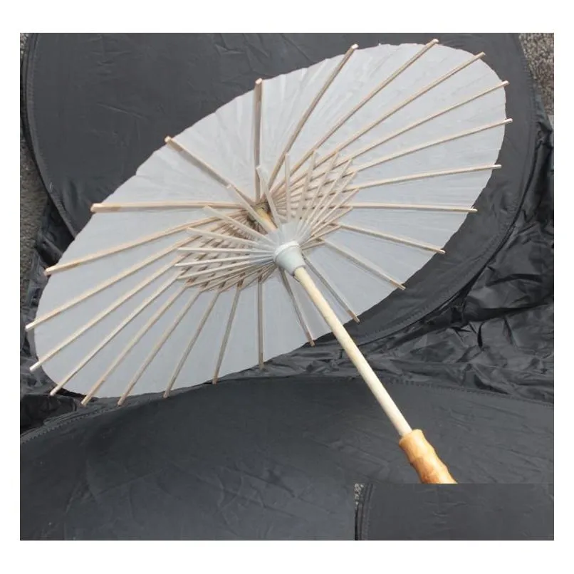 2021 bridal wedding parasols white paper umbrellas chinese mini craft umbrella 4 diameter20 30 40 60cm