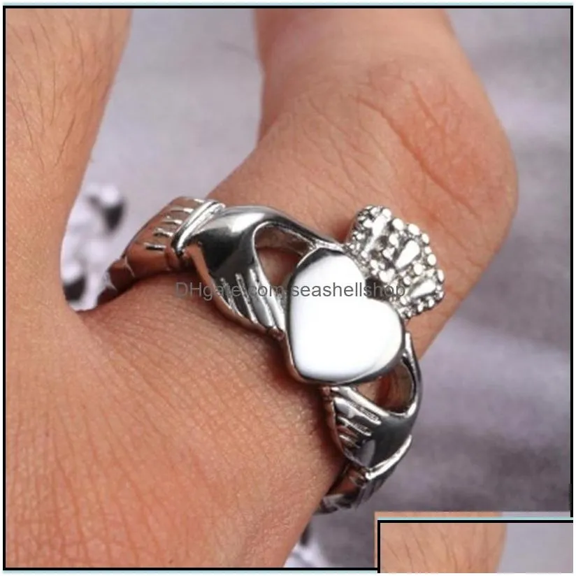 band rings classic northern ireland style claddagh heart ring beautif brides engagement wedding jewelry drop delivery dhoup