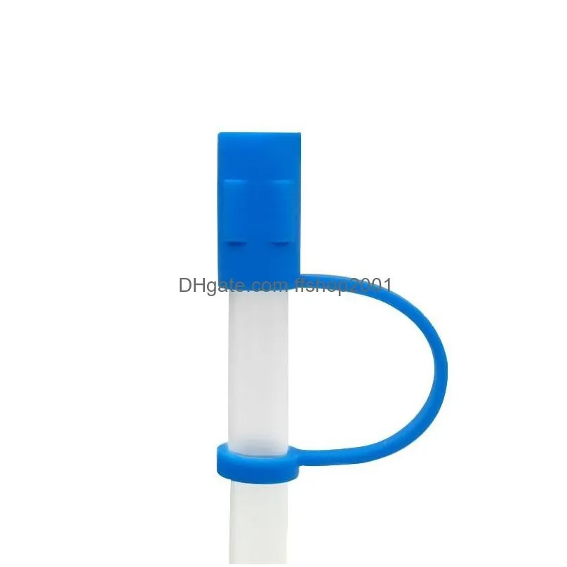 custom straw toppers charms silicone rubber cover drinking dust plug fit for decorative straw with 8mm in diameter children party gift