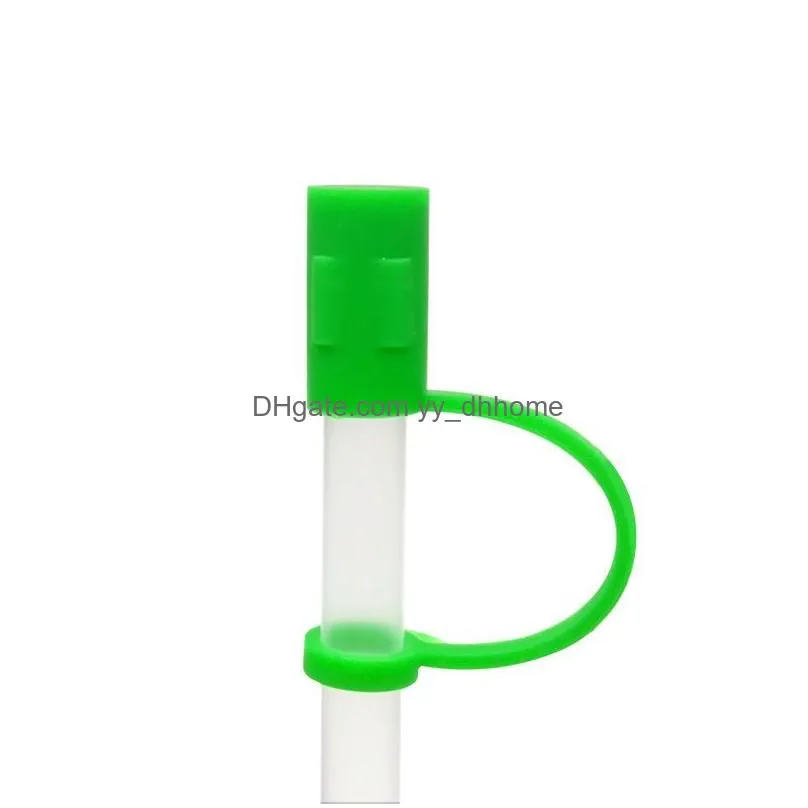 custom straw toppers charms silicone rubber cover drinking dust plug fit for decorative straw with 8mm in diameter children party gift