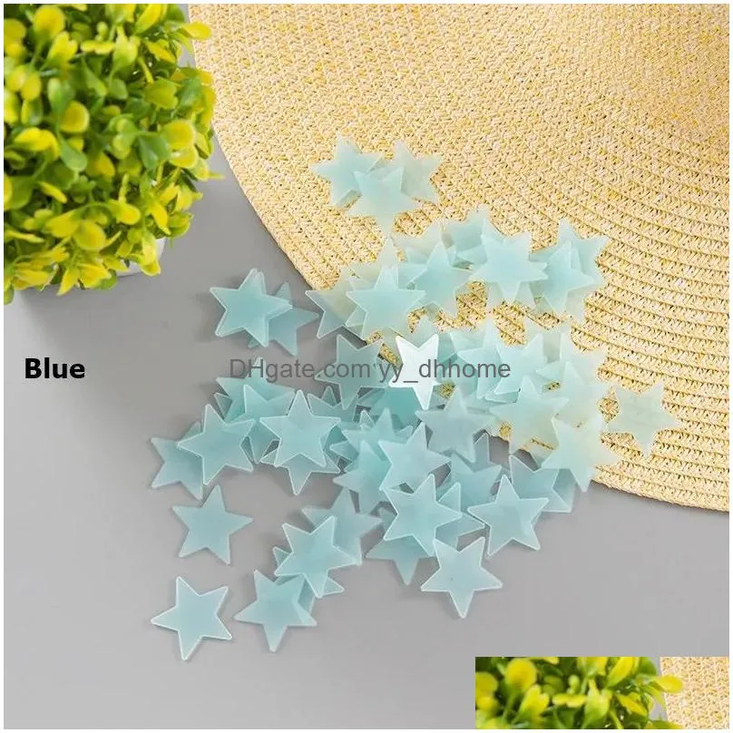 3d luminous stars wall stickers glow in the dark diy home decor for kids room living room wall decal