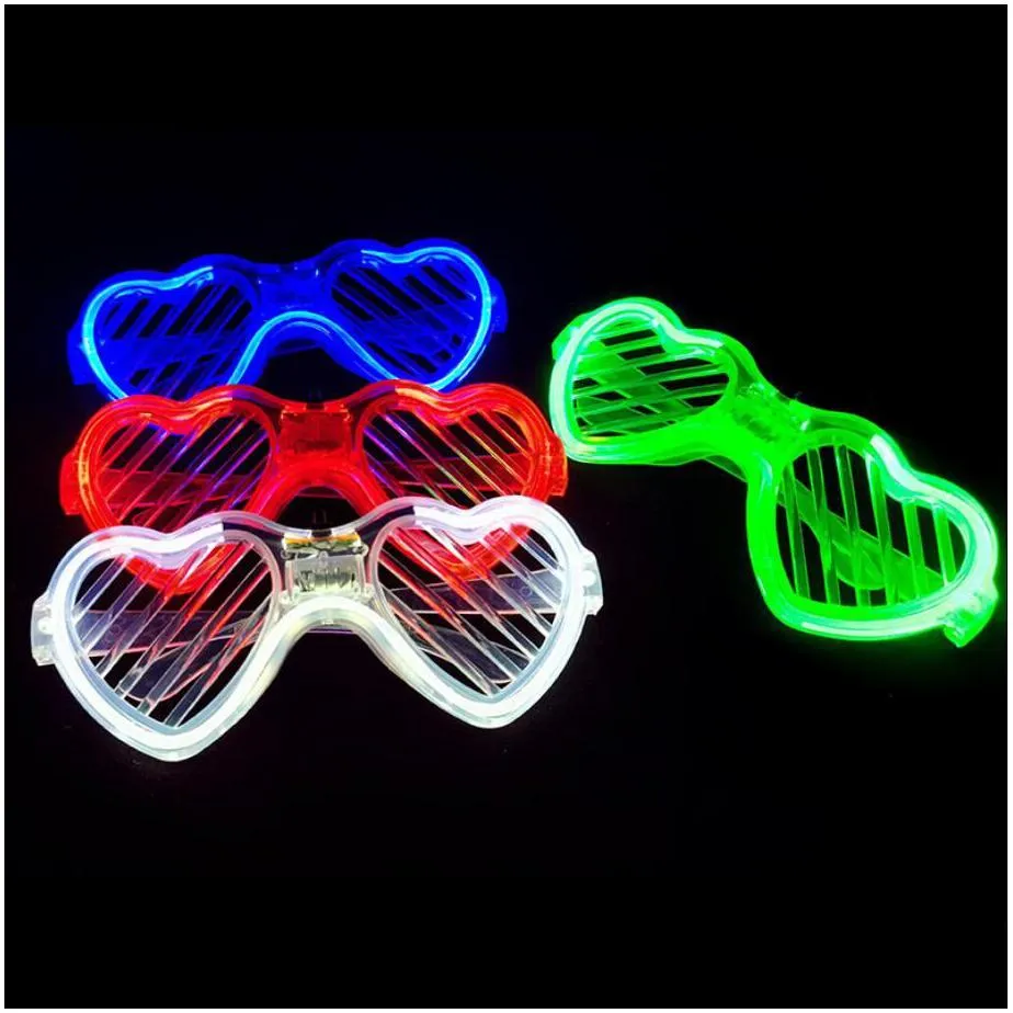 Other Festive & Party Supplies Love Led Glasses Neon Party Flashing Luminous Light Bar Partys Concert Fluorescent Glow Po Props Suppli Dhopq