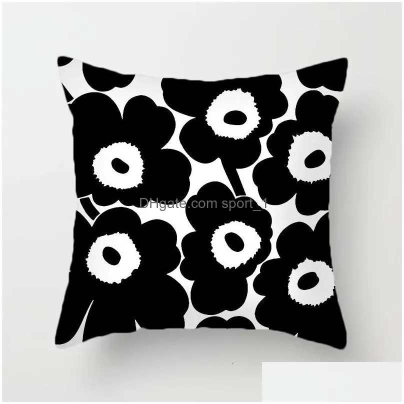 Chair Covers Finland Marimekko Sun Flower Printed Pillow Ins Bedside Sofa Backrest Cushion Er3990320 Drop Delivery Home Garden Texti Dhir6