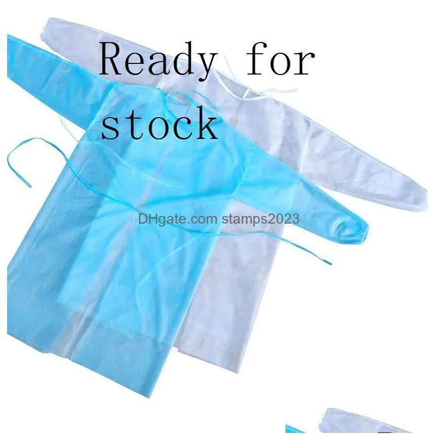 Kitchen Apron Kitchen Apron One Piece Disposable Protection Suit Erall Nonwovens Anti Dust Gown Protective Clothing Aprons Home Garden Dhmh7